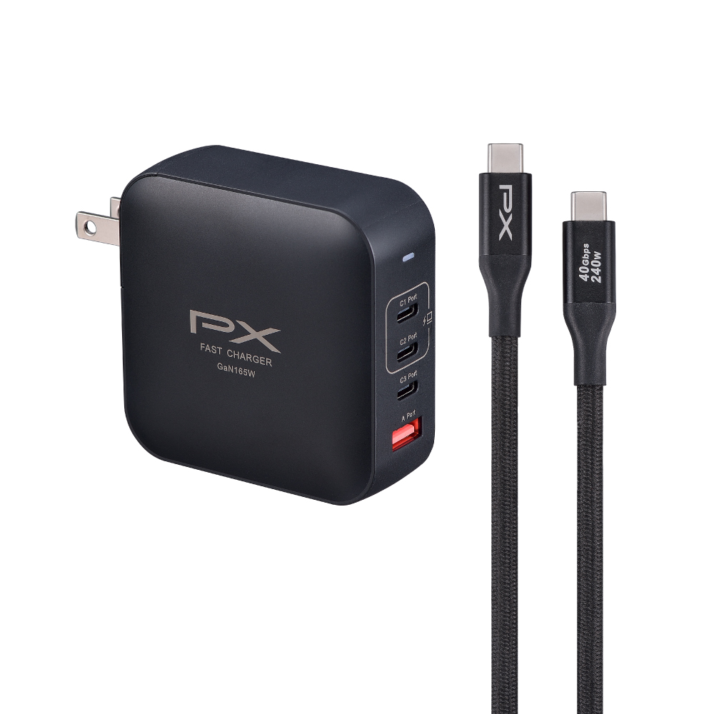 165W 氮化鎵快充充電器 3C1A GaN氮化鎵 PD3.0 QC 3.0 多協議支援 iPhone17首選 白色/黑色 (UCP-165CB、UCP-165CW) 商品介紹 14